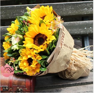 教师节安徽合肥上海杭州鲜花8朵向日葵太阳花