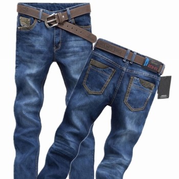 高弹力修身小脚男式牛仔裤春秋冬韩版男潮小裤