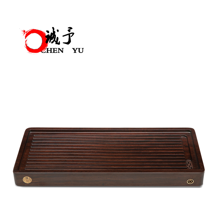汉唐原木实木黑紫檀茶盘 流水茶台整块单层排水茶海 功夫茶具特价