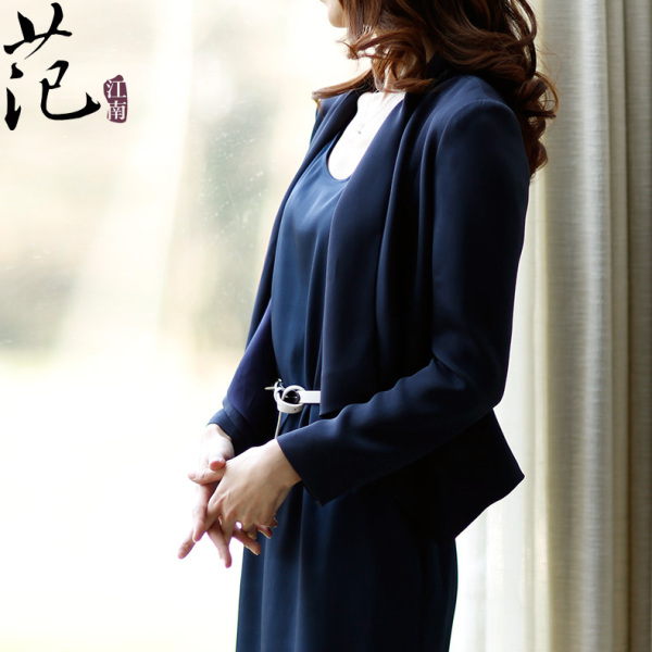 正品<em>女士</em>秋装 春款 短<em>外套</em>重磅真丝<em>春秋</em>长袖 外