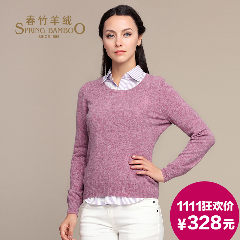 淘宝网【天猫独家首发】春竹圆领羊绒衫女式2