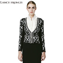 LANCY朗姿2014新女夏装短袖连衣裙LC1420