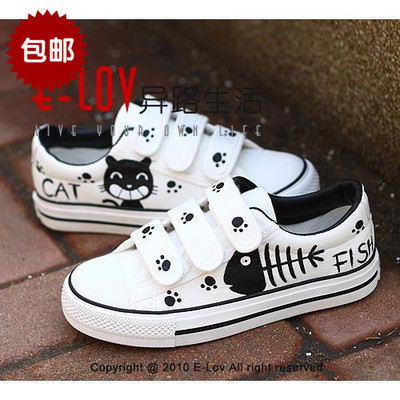 15秋冬季女孩帆布鞋子高帮中学生加绒棉鞋运