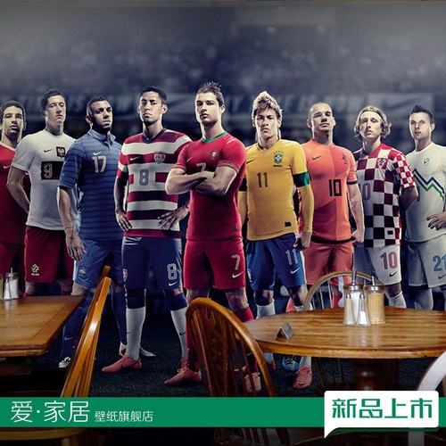 3d世界杯球星足球明星英超联赛海报休闲吧ktv咖啡店酒吧墙纸壁纸