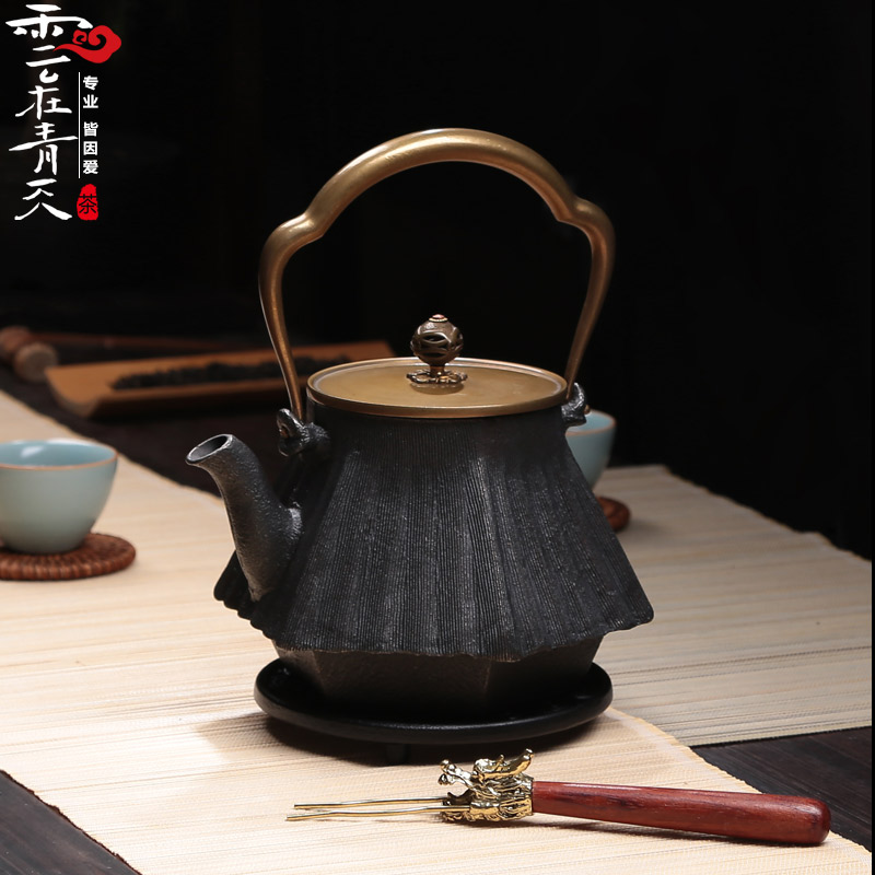 铸铁生铁老铁壶无涂层泡茶壶日式纯手工煮茶功夫茶具小烧水壶日本