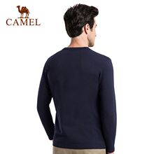 CAMEL骆驼男款时尚圆领印花日常休闲青年长袖T恤衫男