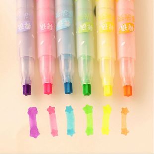 印章 可爱造型印章荧光笔 油性粗记号笔标记笔糖果色印章 韩国创意