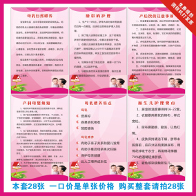医院妇产科宣传画海报 母乳喂养知识挂图母婴保健知识展板贴画
