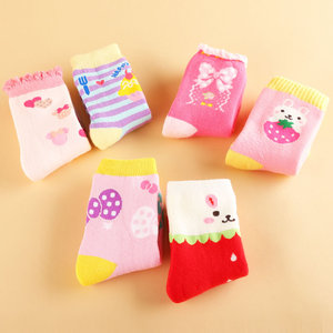 冬季女童加厚毛圈袜6双装