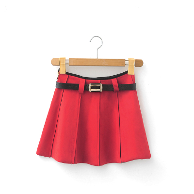 女童韩版碎花中小童半身裙秋冬款加绒短裙儿童