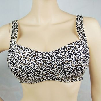 外贸欧单宽<em>肩带</em>舒适超薄全杯<em>无</em>钢圈<em>豹纹文胸罩</em>