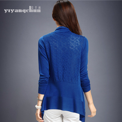 <em>亿羊纯</em>2015春大码<em>中长款针织</em>衫<em>开衫</em>女薄 夏防