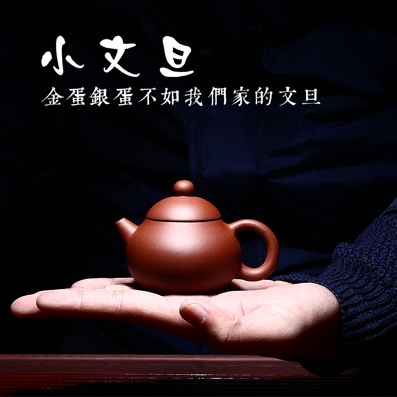 和泥有缘宜兴正品紫砂壶纯全手工 原矿底槽清100cc小文旦泡茶壶具