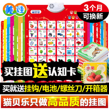 猫贝乐有声挂图儿童早教卡玩具宝宝墙贴发声语音识字拼音认知卡片