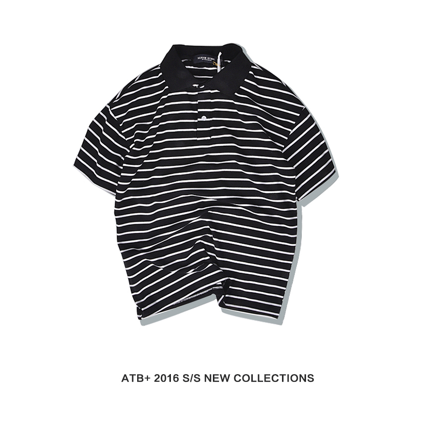buy atblab original black white striped sleeved polo buy atblab original black white striped sleeved polo