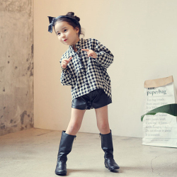 【亏本吧】 韩版黑白格子衬衫包邮