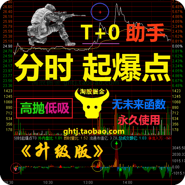 淘宝网分时起爆点T+0助手 高抛低吸私募抓涨停