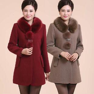 <em>大牌</em>毛呢<em>外套</em>中年宽松<em>大码</em>羊绒大衣<em>女装</em>服装中