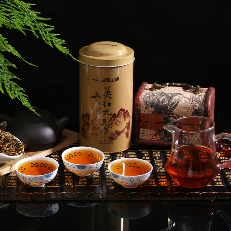 英德红茶英红九号红茶茶叶广东英德特产精美罐装100g特价礼盒包邮