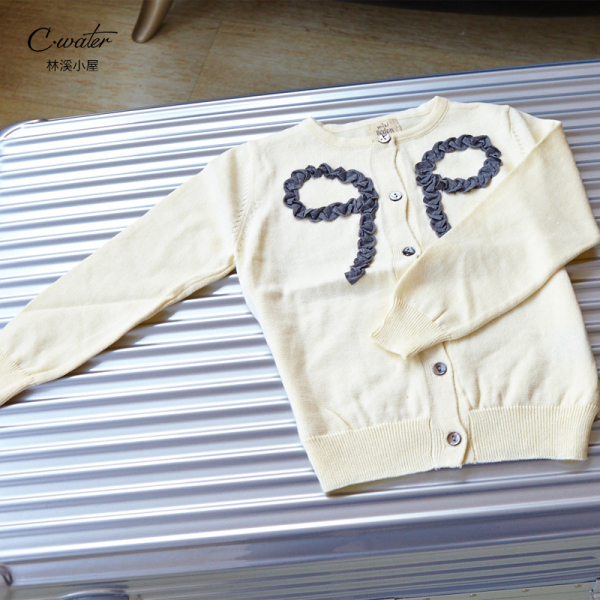 童装2015秋款儿童粗毛线针织衫外套韩版女童