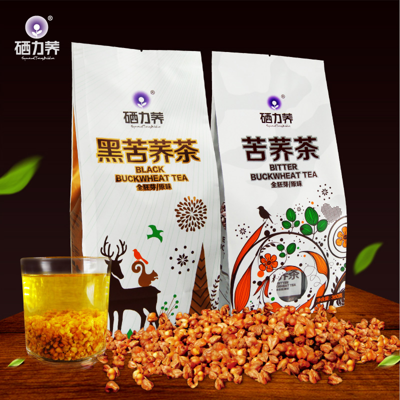 硒力荞苦荞茶 黑苦荞茶720g组合装 全胚芽正品四川凉山荞麦茶包邮