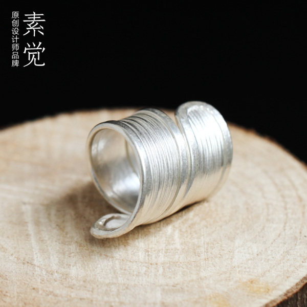 正品指环 素觉原创手工银饰设计师品牌饰品女