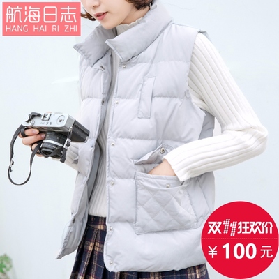 女士马甲秋冬短款女款韩版轻薄羽绒棉马甲冬季