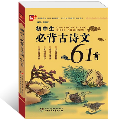 包邮赠古诗文2016 初中文言文全解一本通 人教