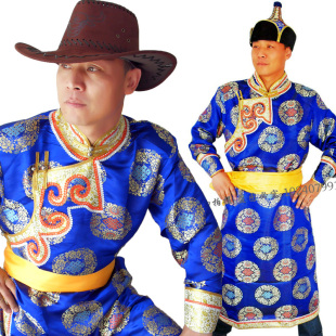 蒙古族服装男士蒙古袍 民族服装蒙古族舞蹈演出服装男