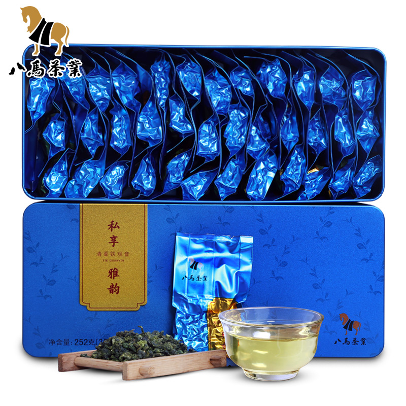八马 茶叶 安溪铁观音秋茶 清香型乌龙茶 2016春茶 雅韵252g*2盒