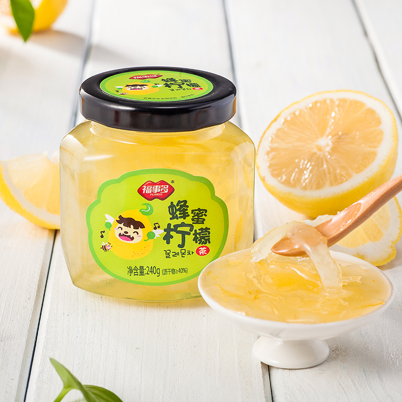 福事多蜂蜜柠檬茶240g 韩国风味蜜炼酱水果茶冲饮品