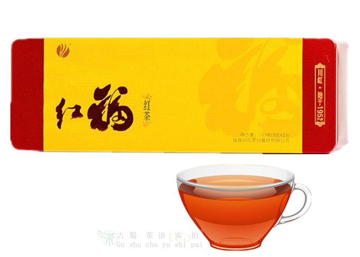 包邮特级茶叶 礼盒装红茶川红 四川红茶 红福礼品茶153克特级红茶