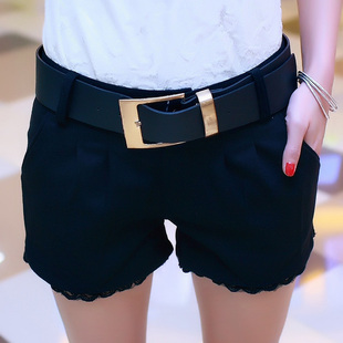 【女装】蕾丝<em>花边秋冬</em>毛呢<em>短裤</em> - 挖划算