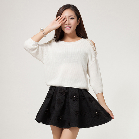 淘宝网购物-2015春秋新款韩版<em>中袖</em>镶钻<em>毛衣外</em>