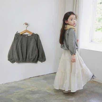魂牵网-- 韩国童装<em>女童打底上衣</em>2015春秋新款