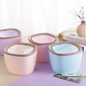 摇盖式桌面垃圾桶