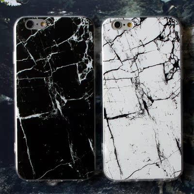 简约手机壳独家韩国白色大理石iPhone6 Plus原