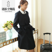 涟影职业呢子大衣女秋冬工装羊绒妮子修身OL