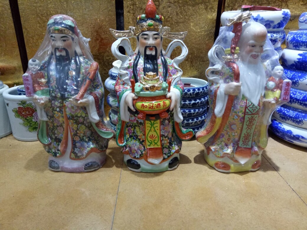 包邮 福禄寿三星喜财摆件 南极仙翁 佛像神像居家供奉16/19英寸