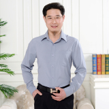 中年男士长袖衬衫翻领夏季男装中老年爸爸装衬衣服老头衫短袖薄款