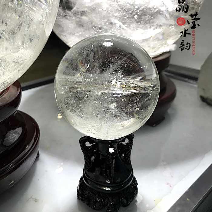 特价 纯天然白水晶球摆件 招财 镇宅辟邪 转运风水家居摆件 8.2cm