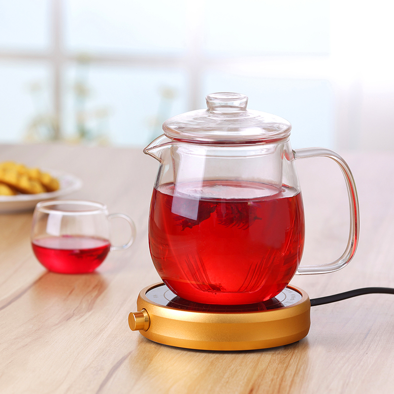 汉唐茶具 手工吹制玻璃壶耐热玻璃过滤茶壶可拆洗内胆花茶养生壶