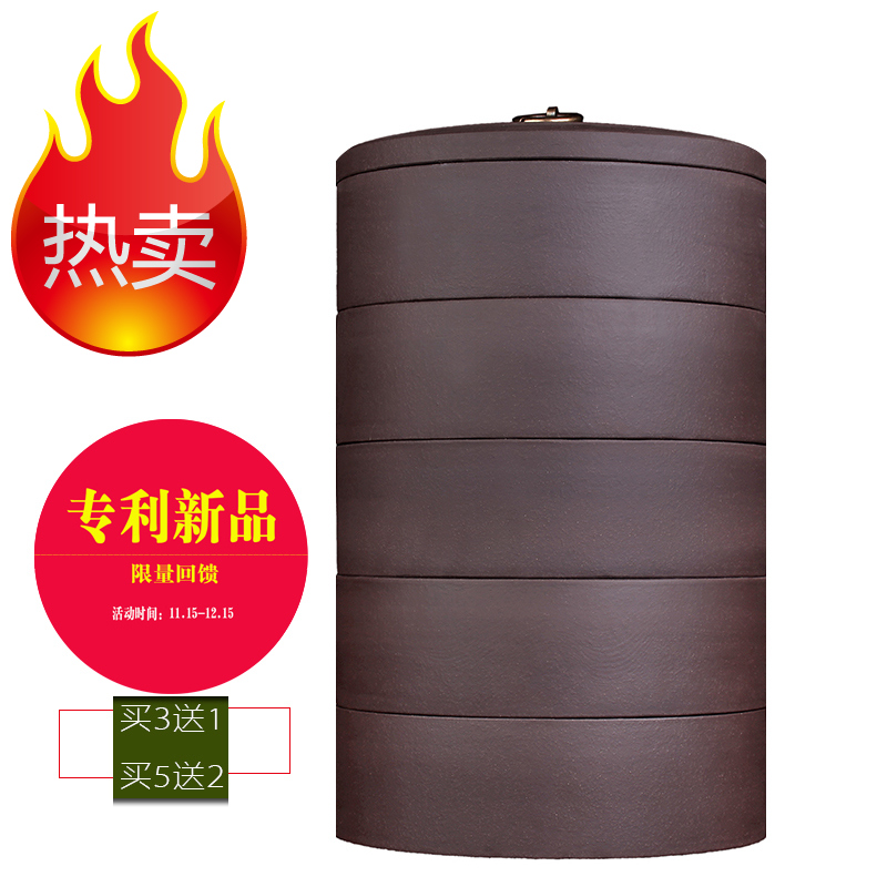 嘉斯佰特紫砂茶叶罐储茶罐茶仓普洱罐大号叠高多层茶盒醒茶罐茶洗