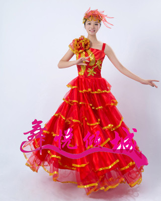 款基督教开场舞大摆裙演出服装教会舞蹈服装民