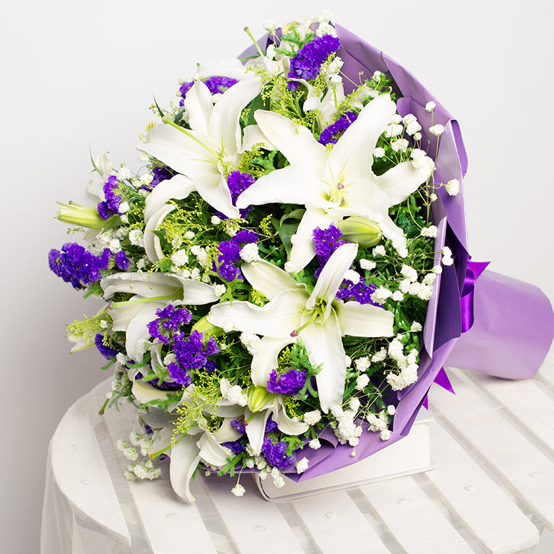 香水百合生日送花天津鲜花速递青岛石家庄南昌长春北京福州鲜花店