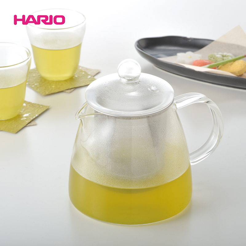 HARIO日本原装进口耐热玻璃茶壶 带不锈钢过滤网泡茶壶茶具 CHEN