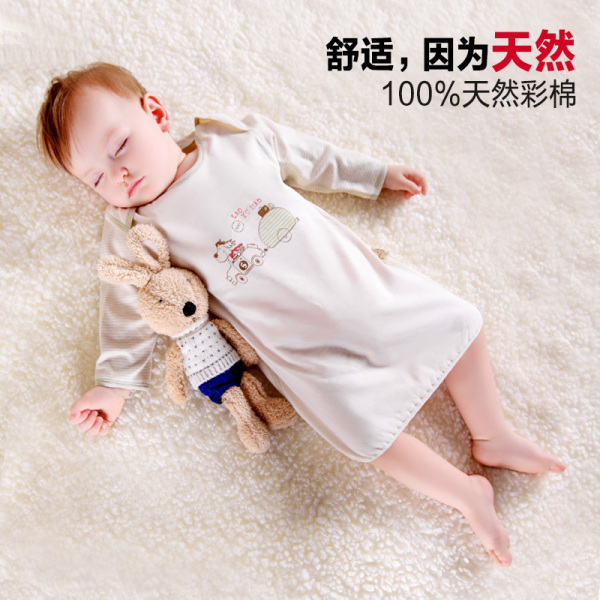 正品<em>儿童睡衣</em> 捞鱼猫 婴儿睡袍春夏装 新生婴幼