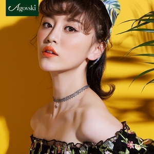 Agovski蕾丝choker项链