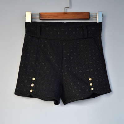 [<em>2015</em>爆款]高腰毛呢子<em>短裤女2015秋冬</em>新款阔腿