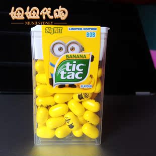 澳洲直邮tictac minions嘀嗒神偷奶爸小黄人限量版糖果香蕉味24g